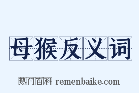 母猴反义词是什么意思的图片